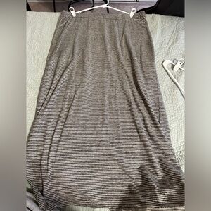 Prana Black and White Striped Maxi Skirt